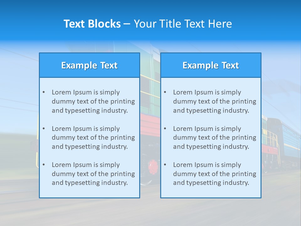 Summer Transportation Rail PowerPoint Template