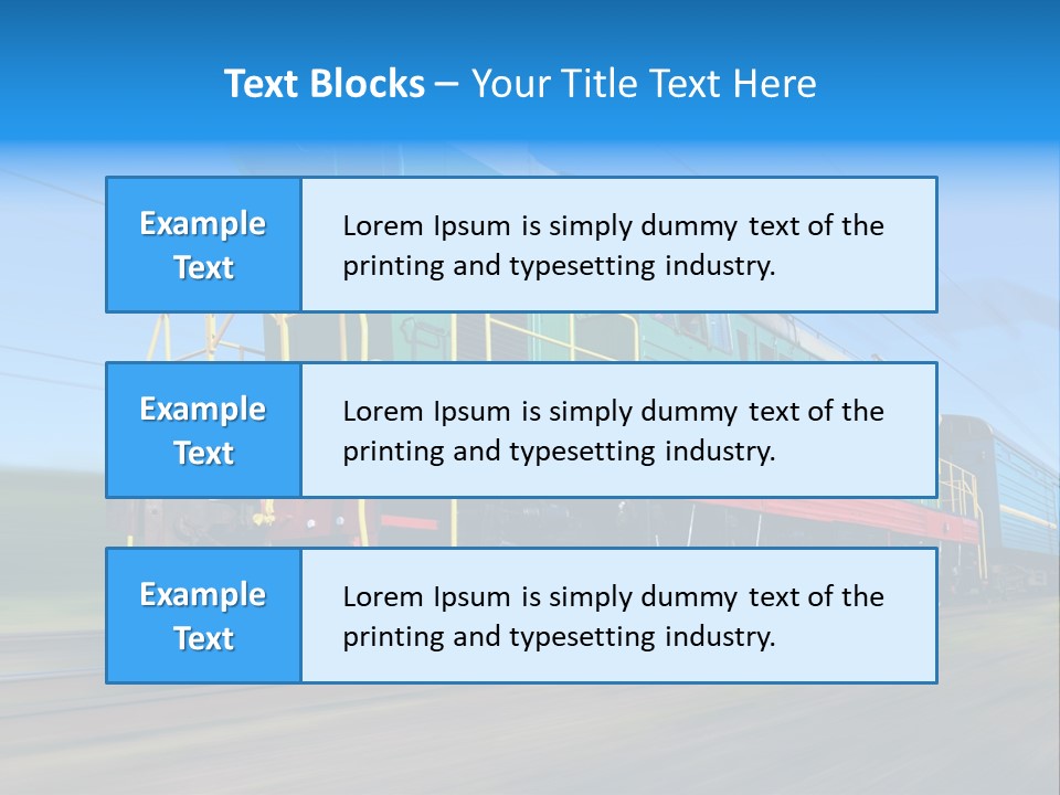 Summer Transportation Rail PowerPoint Template