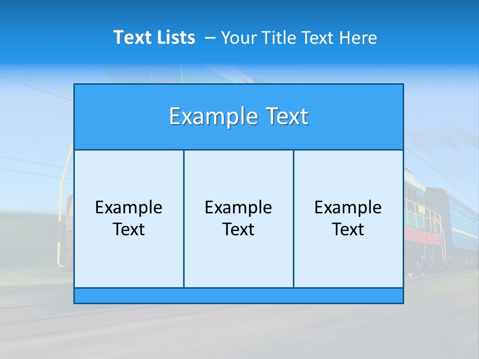 Summer Transportation Rail PowerPoint Template