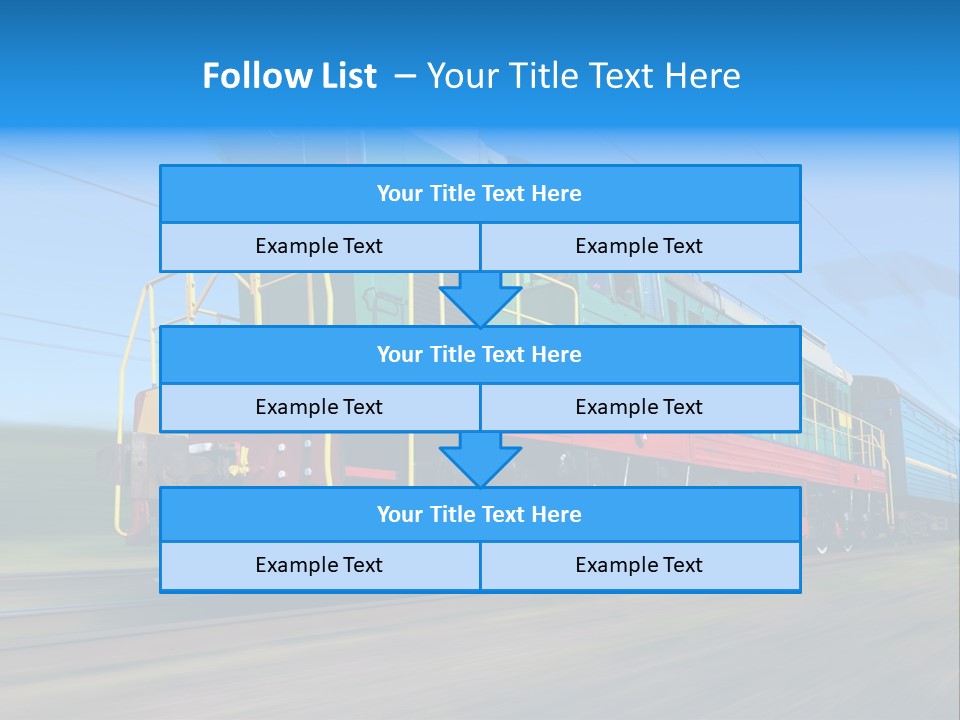 Summer Transportation Rail PowerPoint Template