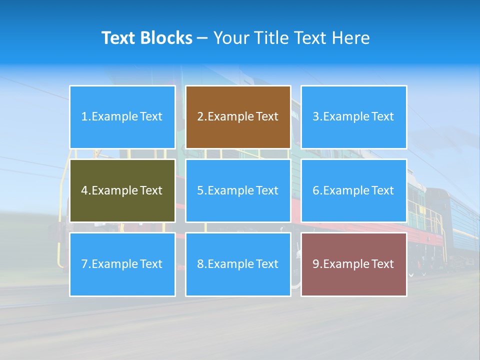 Summer Transportation Rail PowerPoint Template