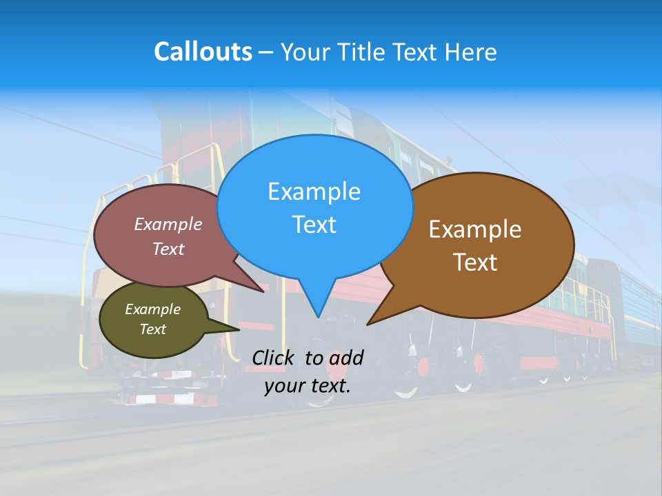 Summer Transportation Rail PowerPoint Template