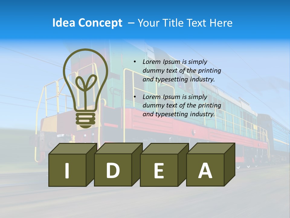 Summer Transportation Rail PowerPoint Template