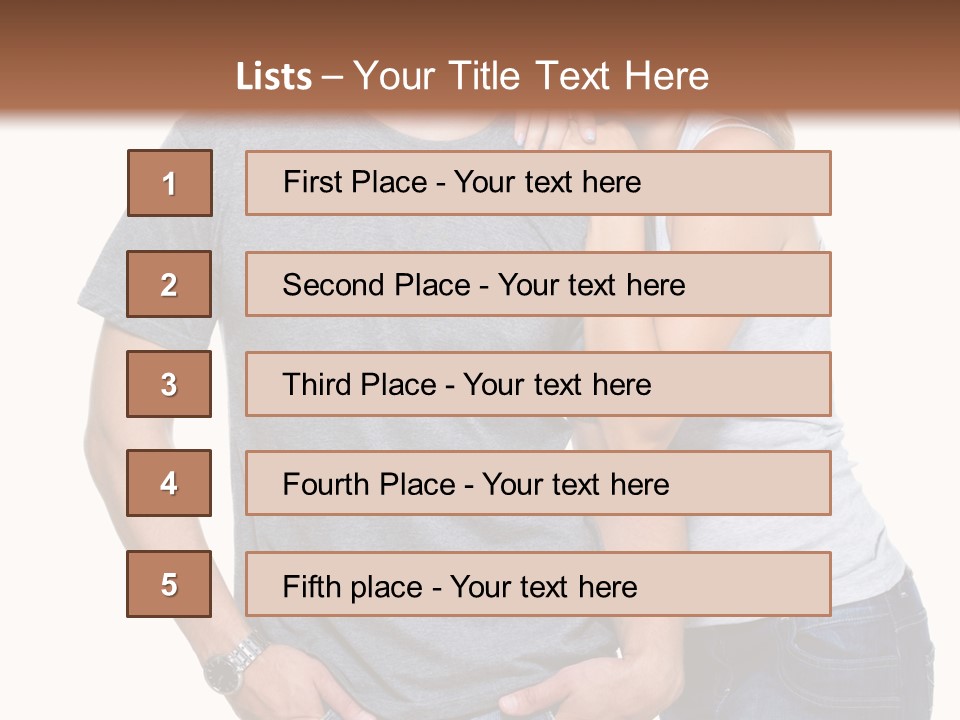 Young Couple Joy PowerPoint Template