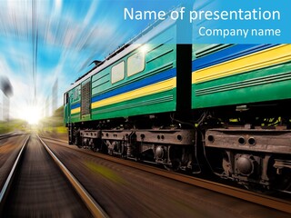Scenery Rail Industrial PowerPoint Template