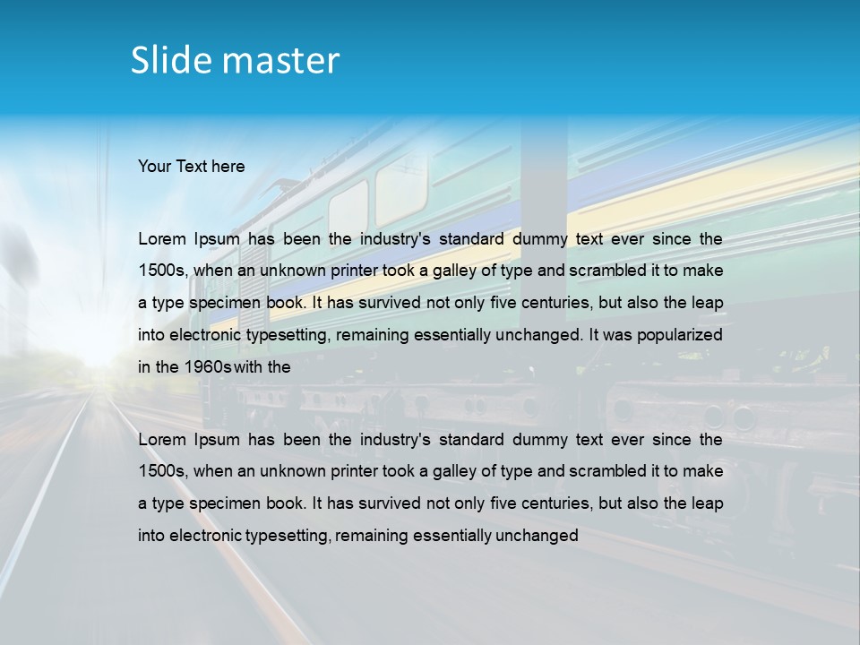Scenery Rail Industrial PowerPoint Template