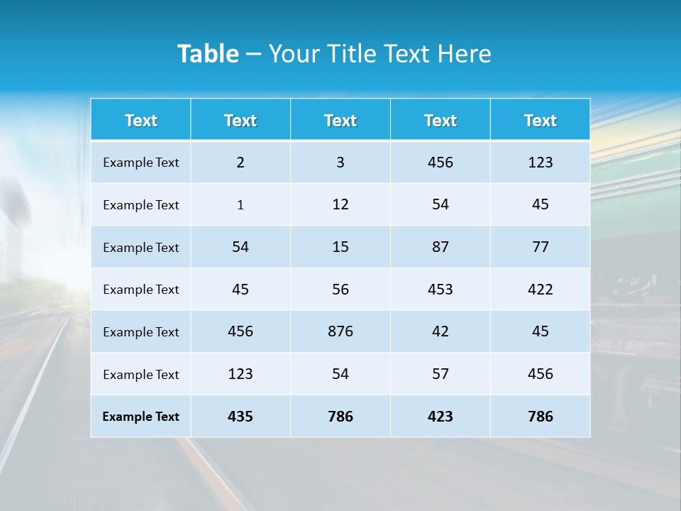 Scenery Rail Industrial PowerPoint Template