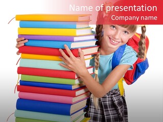 Learning Backpack Beauty PowerPoint Template