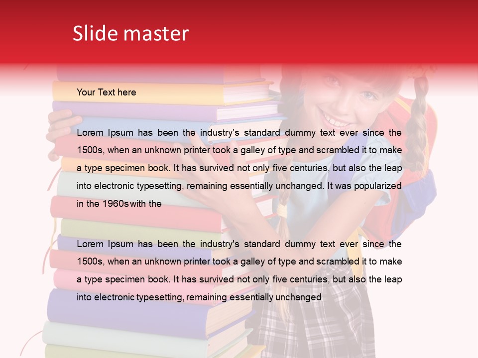 Learning Backpack Beauty PowerPoint Template