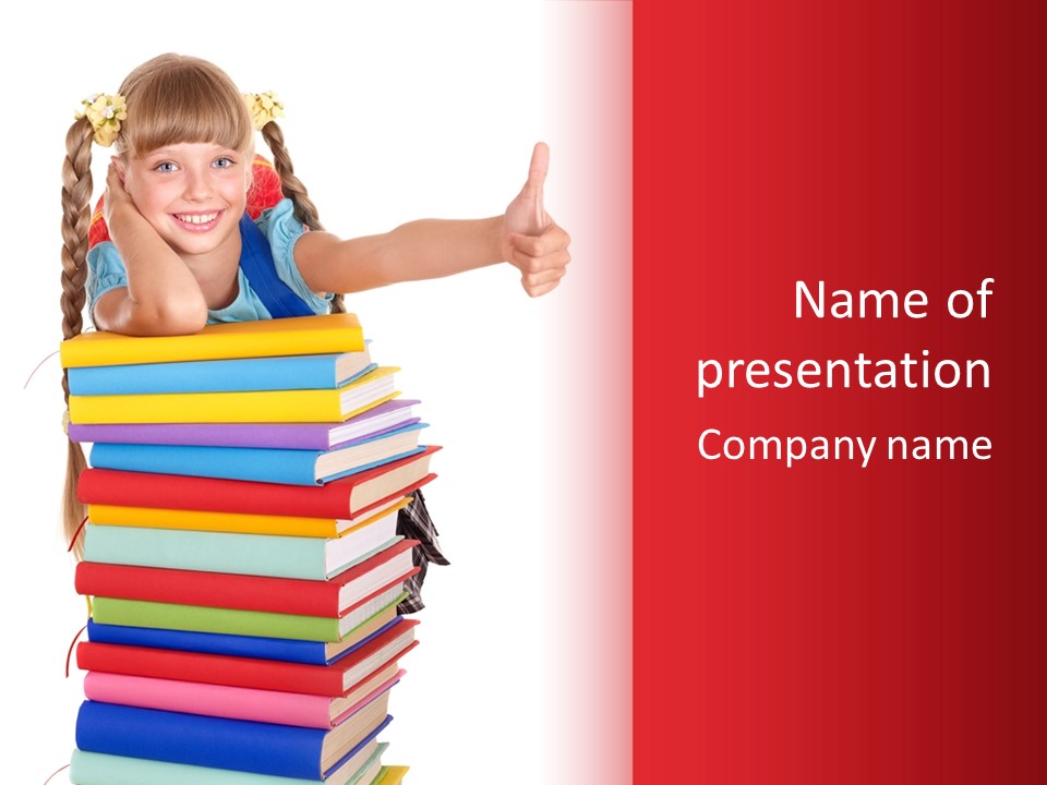 Childhood Thumb Up Stack PowerPoint Template