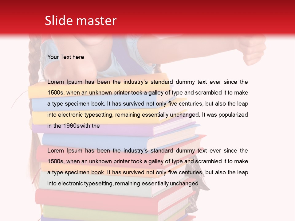 Childhood Thumb Up Stack PowerPoint Template