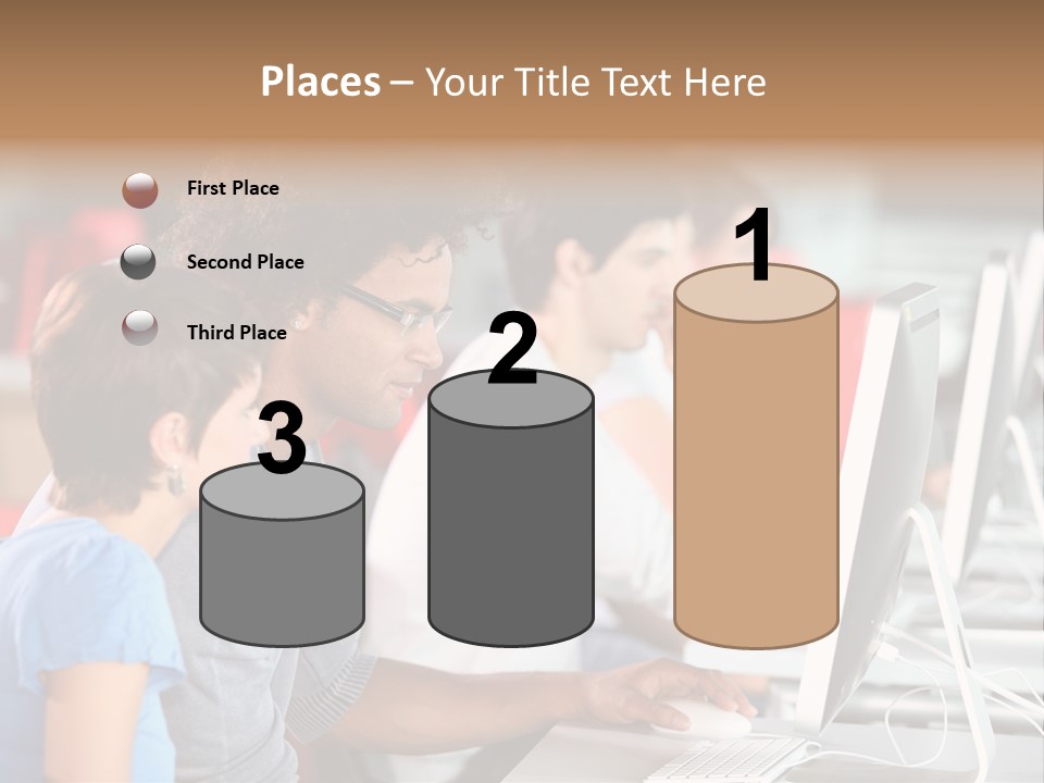 Business School Man Working PowerPoint Template