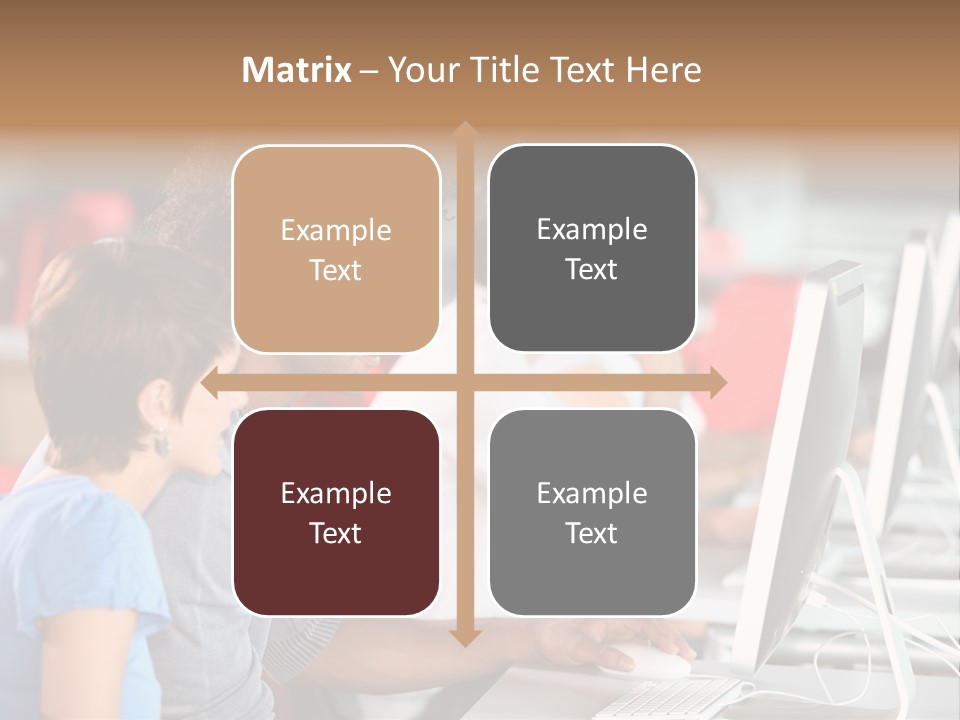 Business School Man Working PowerPoint Template