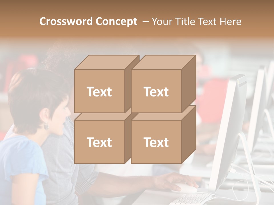 Business School Man Working PowerPoint Template
