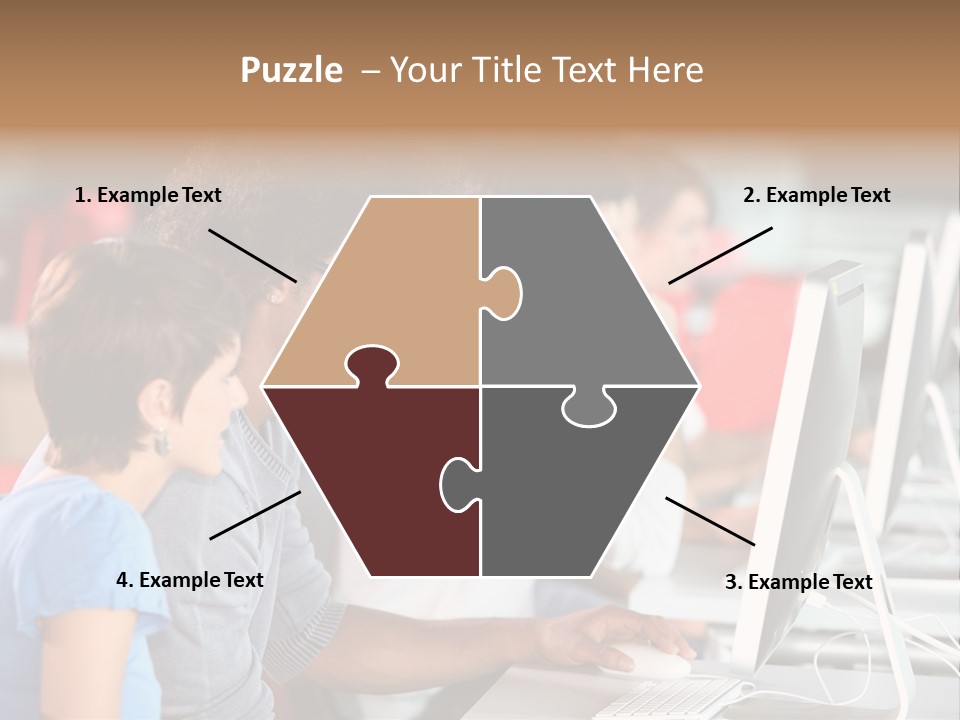 Business School Man Working PowerPoint Template