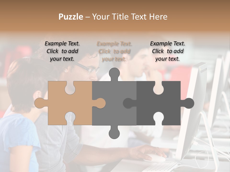 Business School Man Working PowerPoint Template