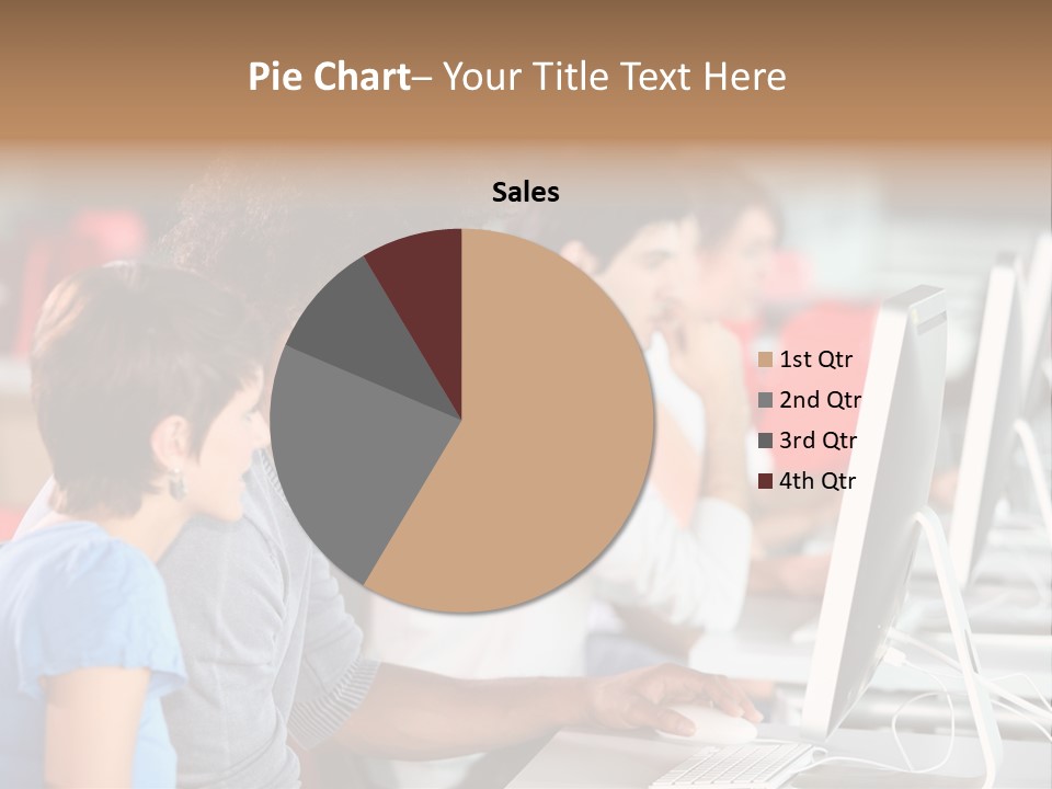 Business School Man Working PowerPoint Template