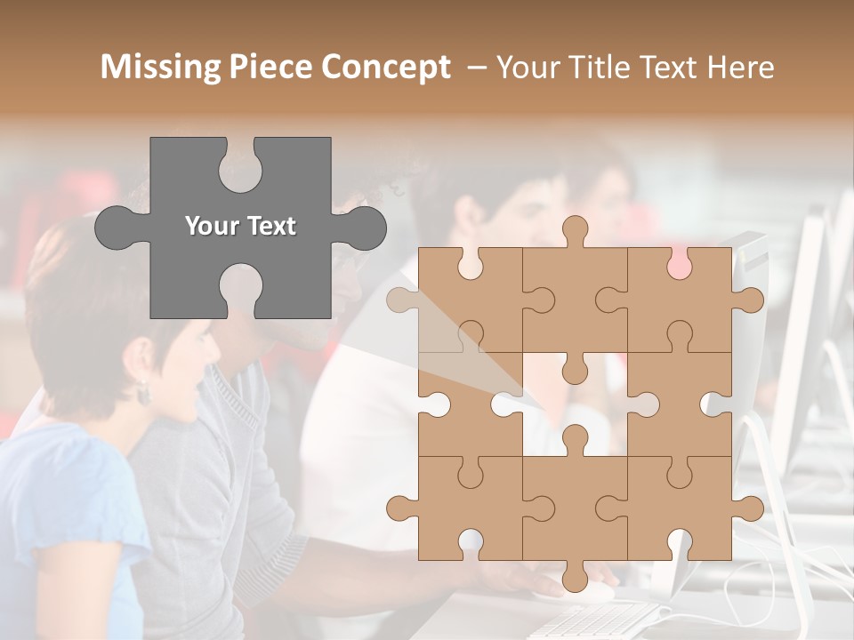 Business School Man Working PowerPoint Template