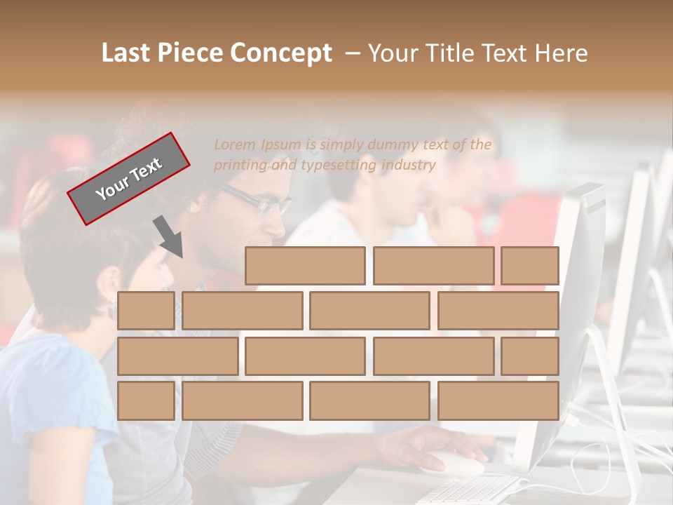 Business School Man Working PowerPoint Template