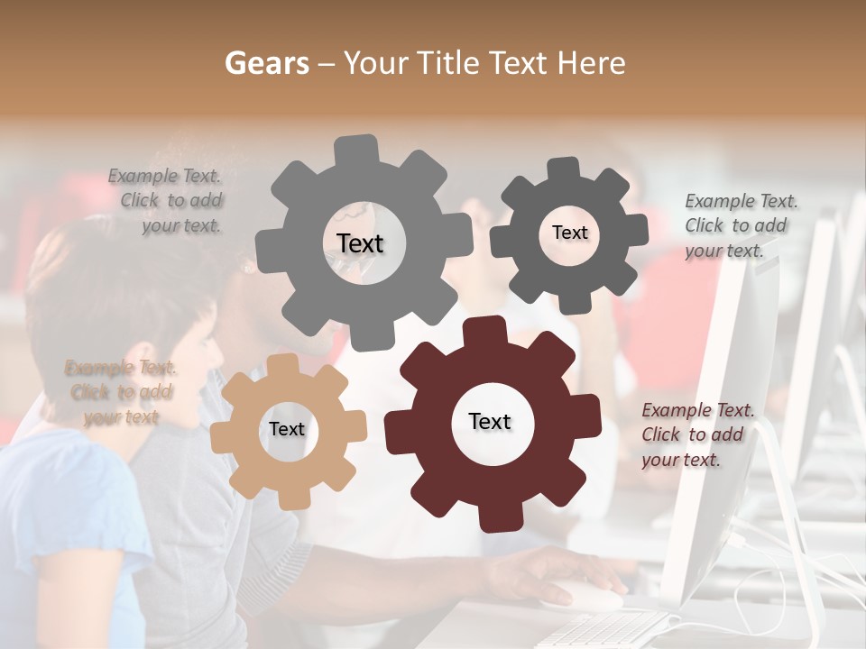 Business School Man Working PowerPoint Template