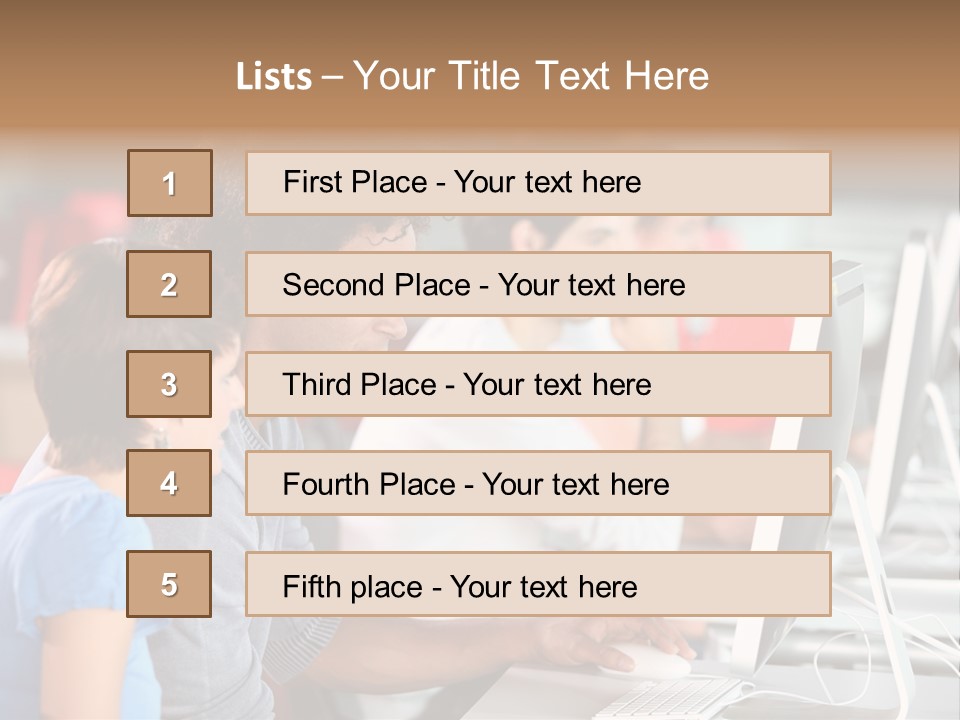 Business School Man Working PowerPoint Template
