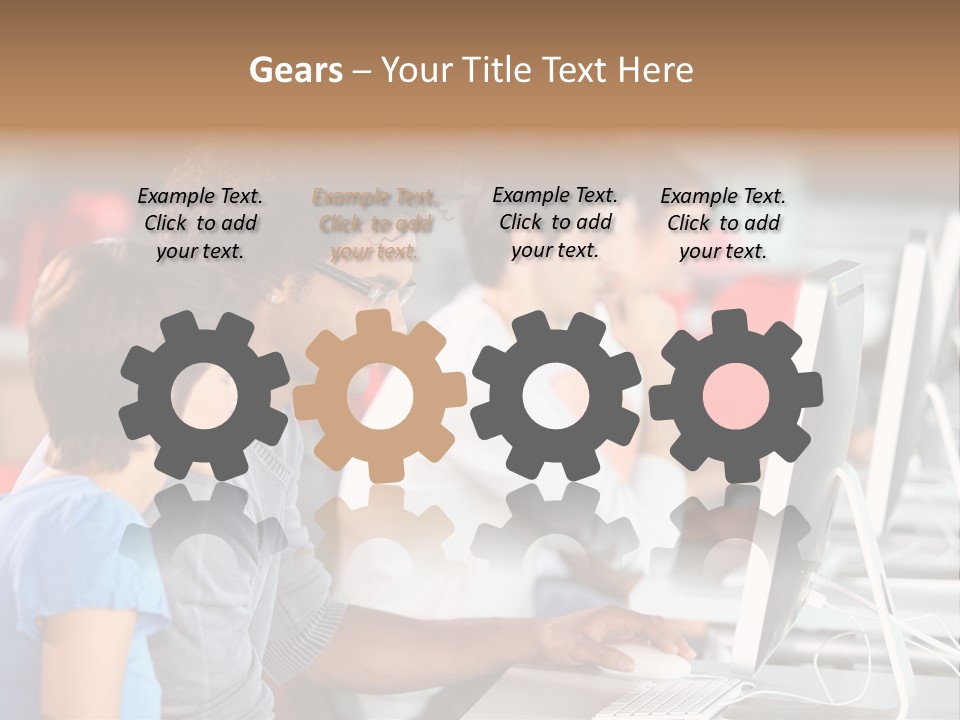 Business School Man Working PowerPoint Template