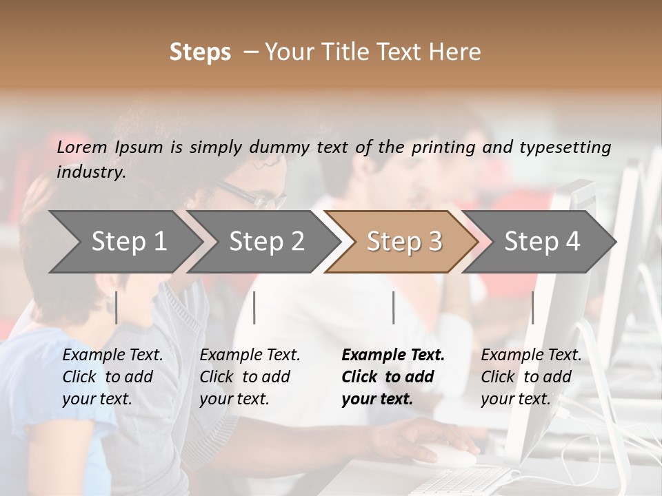 Business School Man Working PowerPoint Template