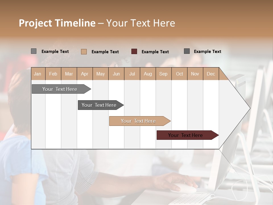 Business School Man Working PowerPoint Template
