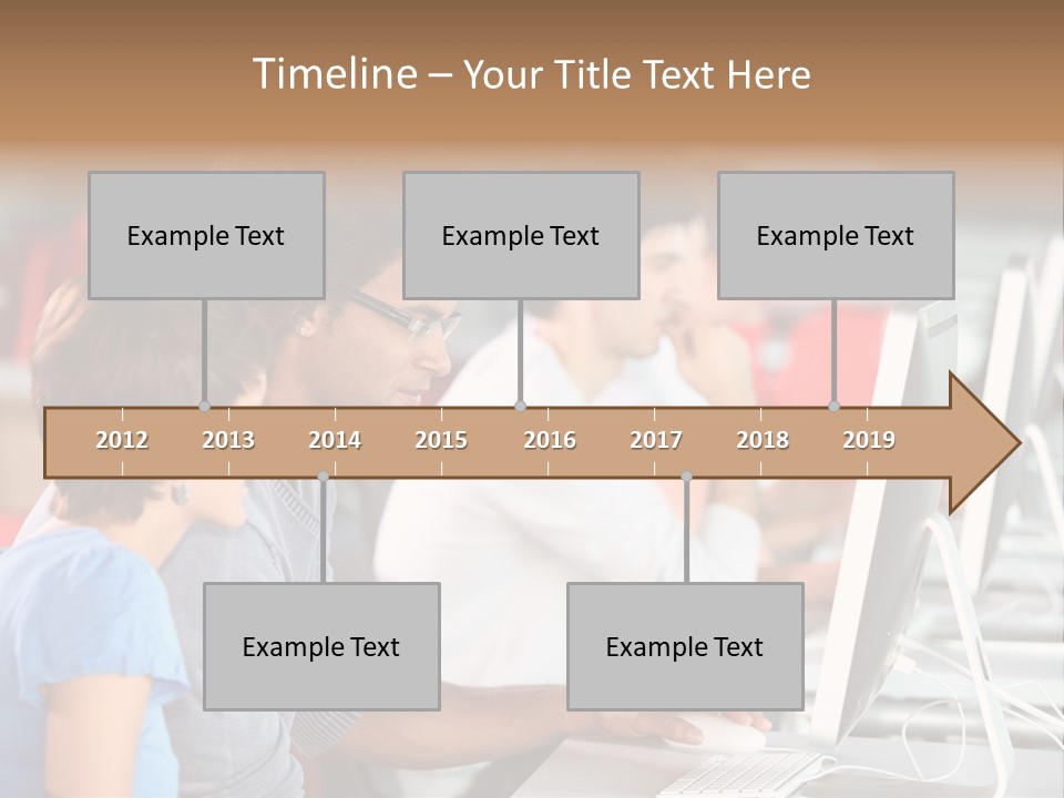 Business School Man Working PowerPoint Template