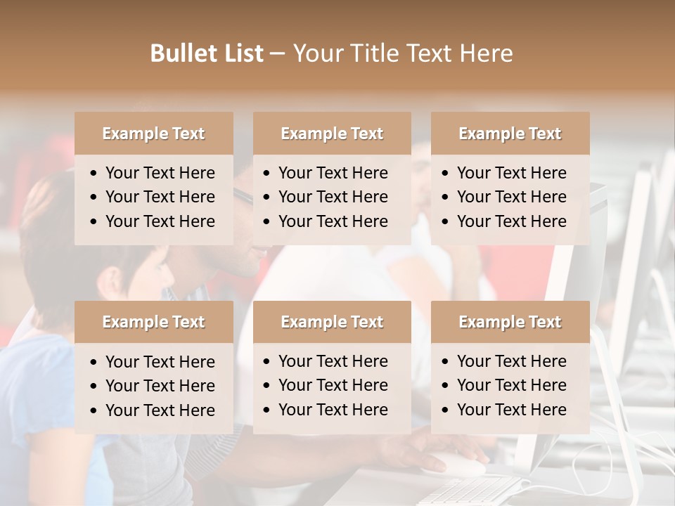 Business School Man Working PowerPoint Template