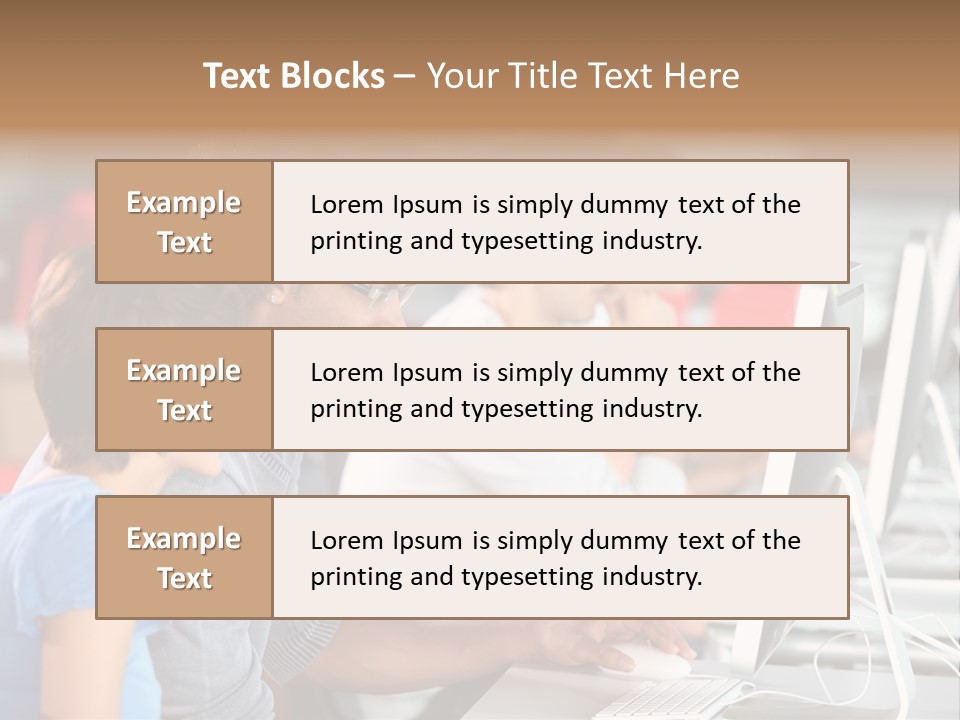 Business School Man Working PowerPoint Template