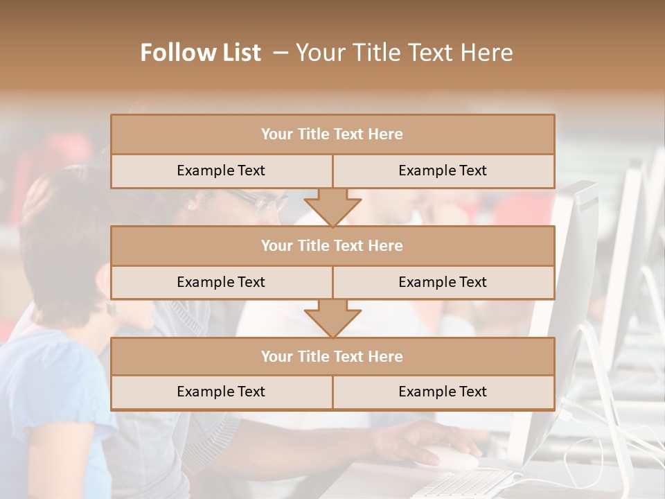 Business School Man Working PowerPoint Template