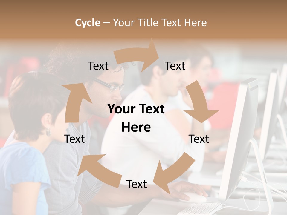 Business School Man Working PowerPoint Template