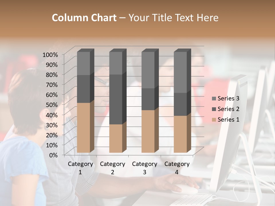 Business School Man Working PowerPoint Template