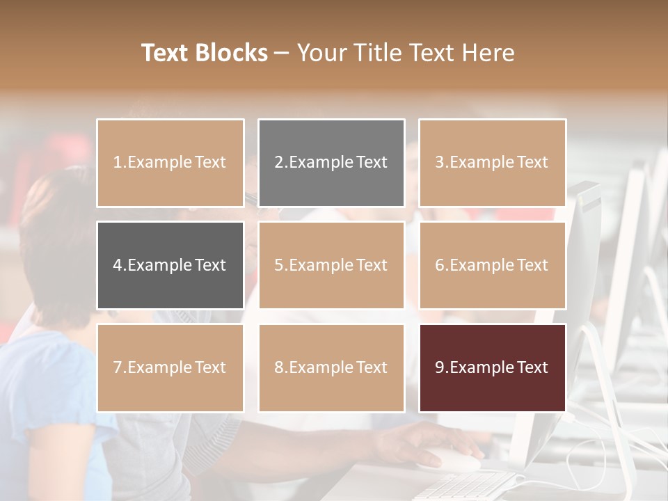 Business School Man Working PowerPoint Template
