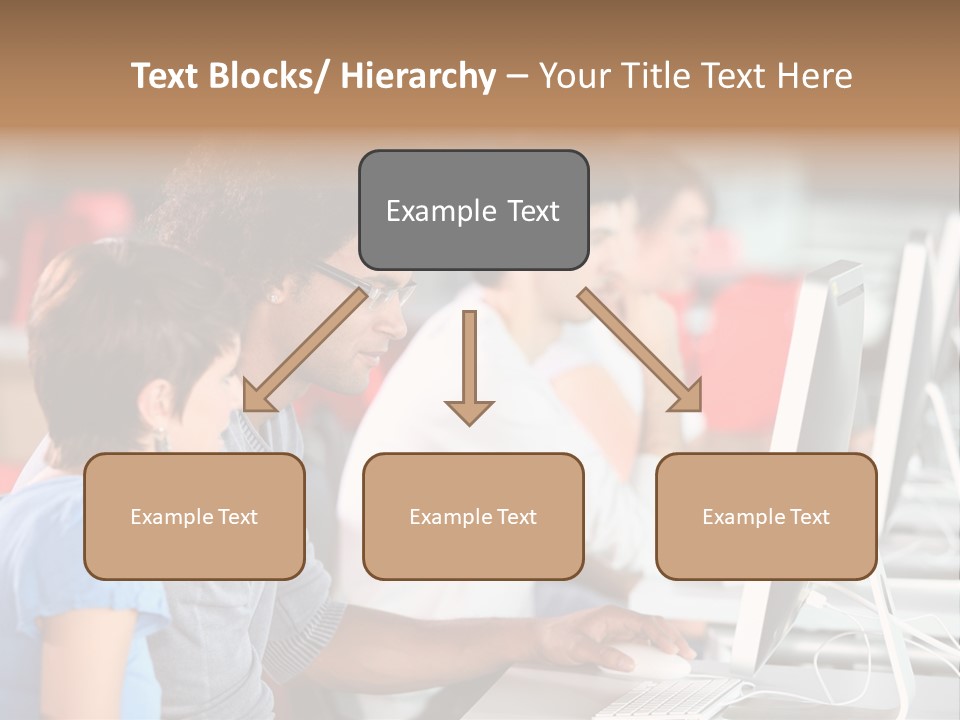 Business School Man Working PowerPoint Template