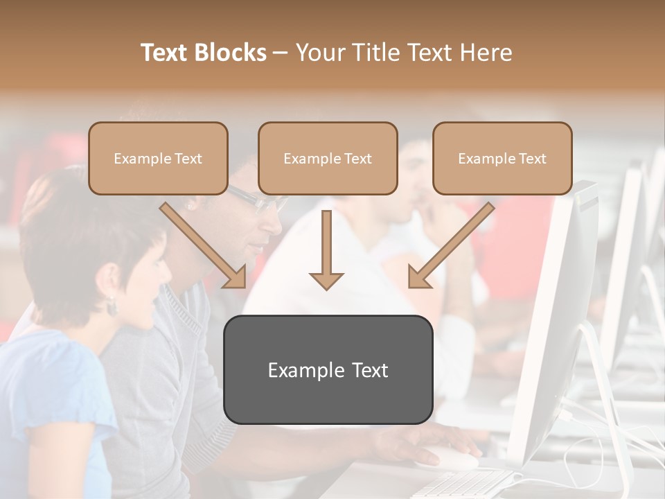 Business School Man Working PowerPoint Template