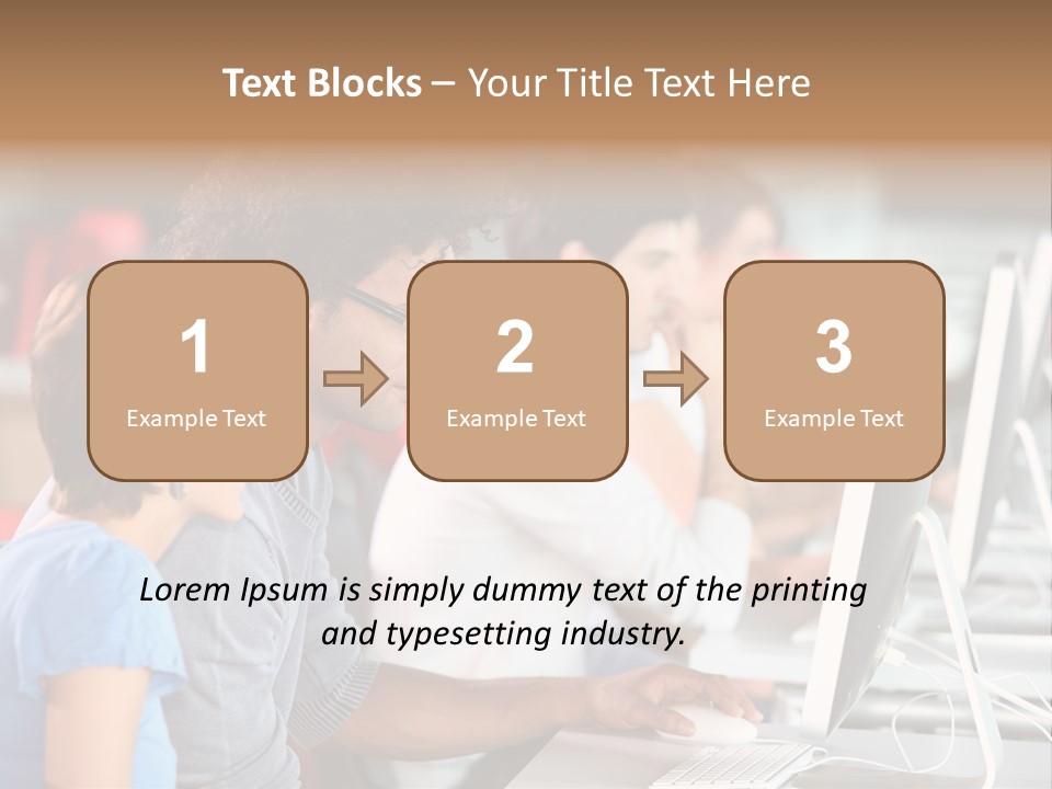 Business School Man Working PowerPoint Template