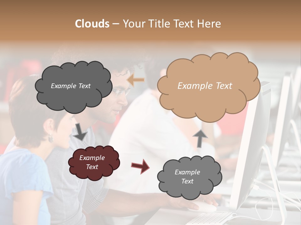 Business School Man Working PowerPoint Template
