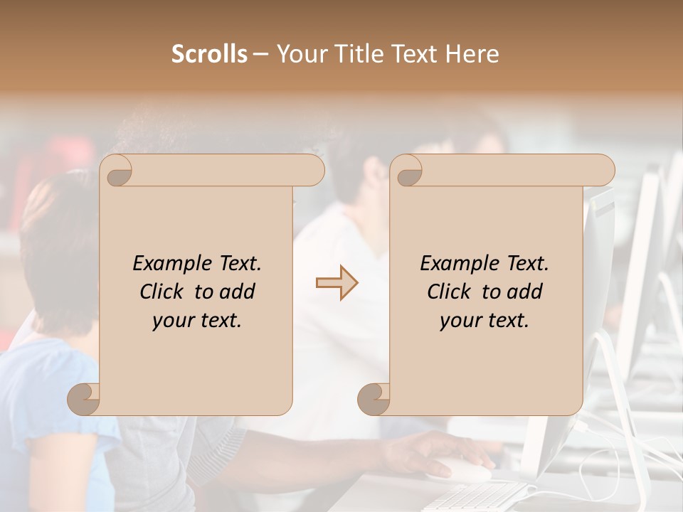 Business School Man Working PowerPoint Template