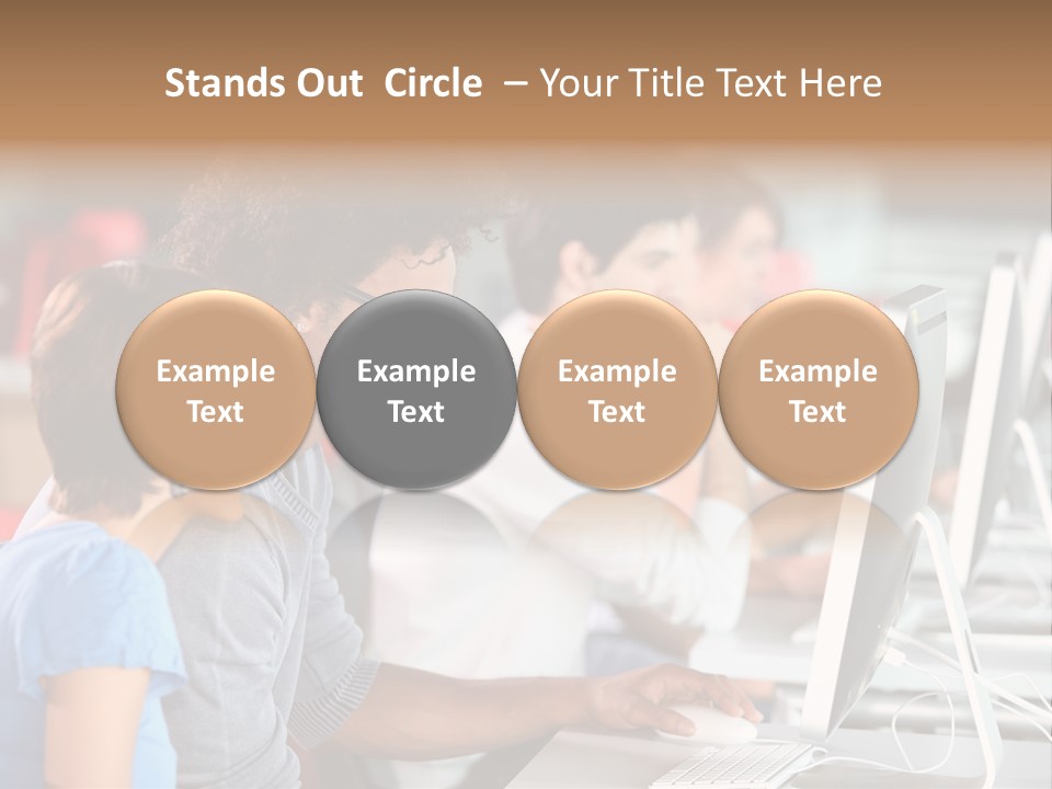 Business School Man Working PowerPoint Template