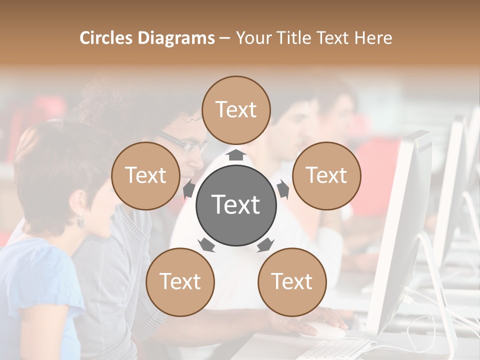 Business School Man Working PowerPoint Template