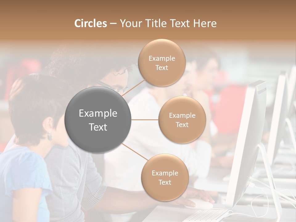 Business School Man Working PowerPoint Template