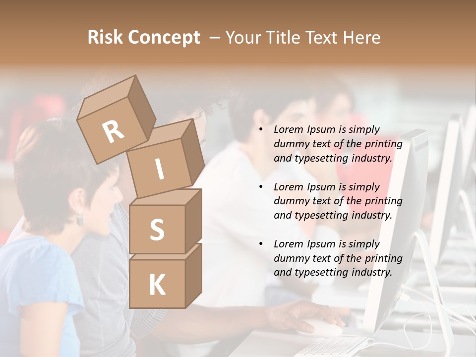Business School Man Working PowerPoint Template