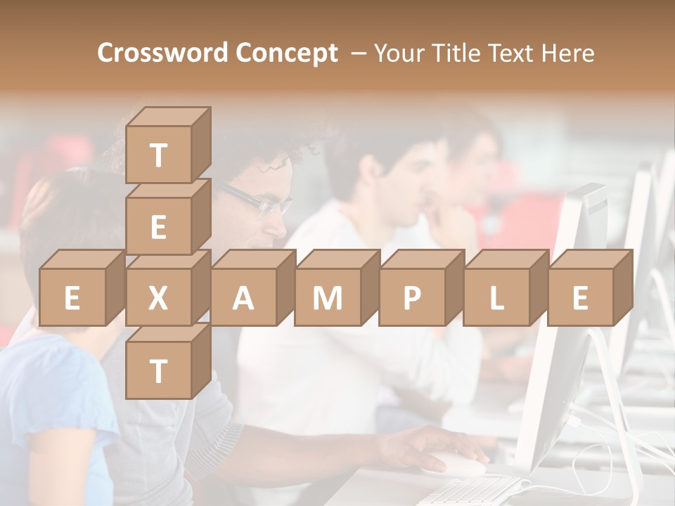 Business School Man Working PowerPoint Template