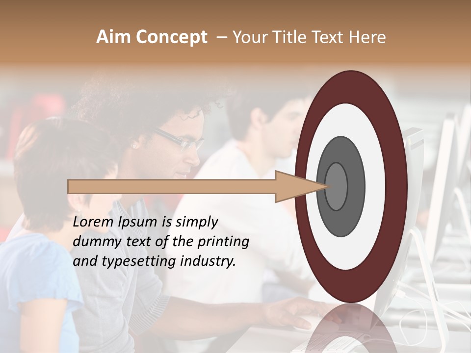 Business School Man Working PowerPoint Template