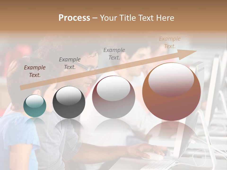 Business School Man Working PowerPoint Template