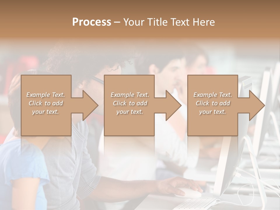 Business School Man Working PowerPoint Template