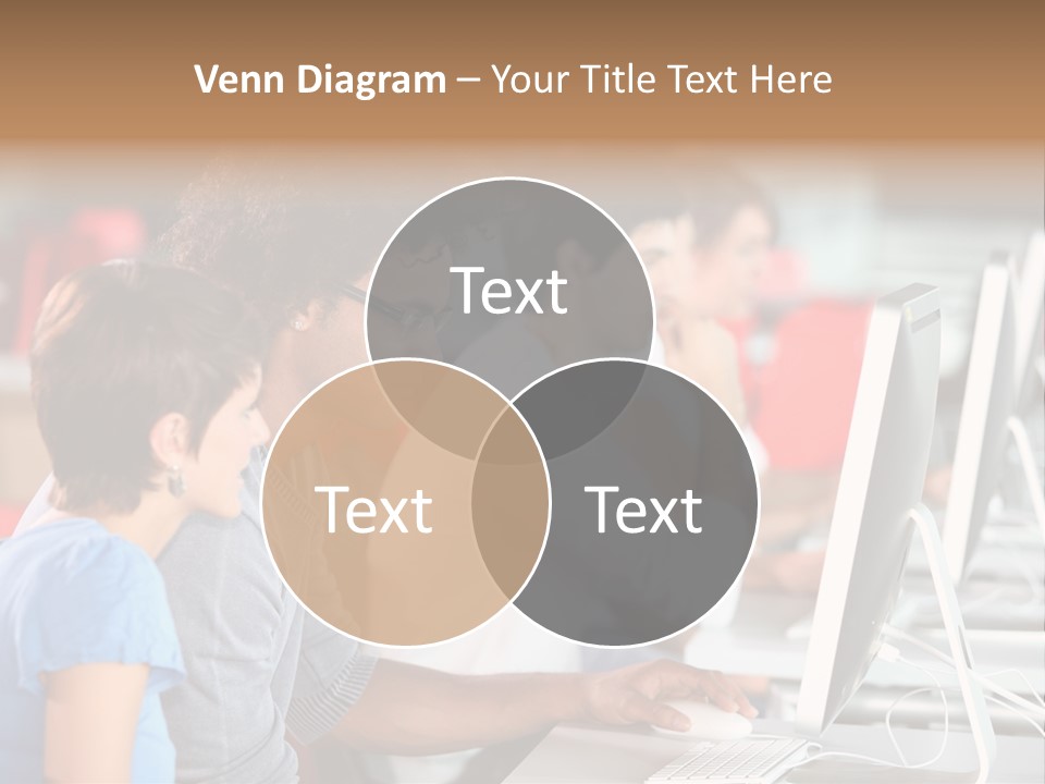 Business School Man Working PowerPoint Template