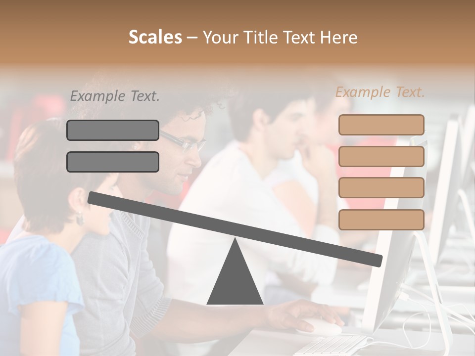 Business School Man Working PowerPoint Template